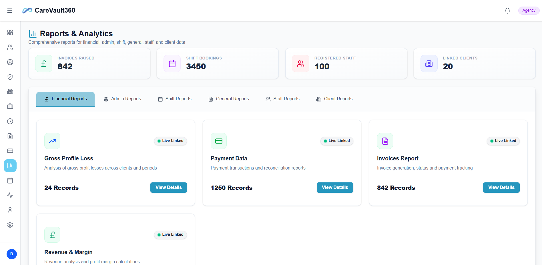 Analytics & Oversight interface preview